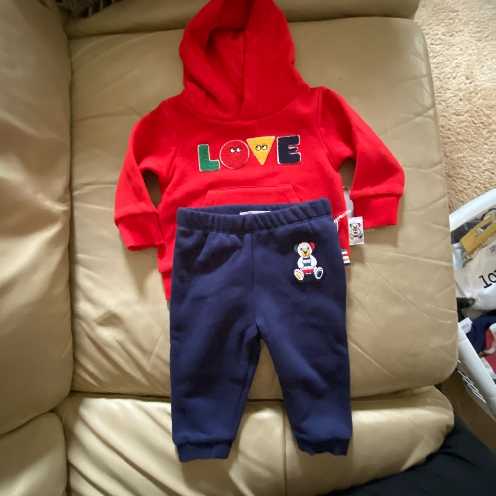 Stripes Brand Jogging Suit - size 0-6 months